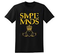 Simple Minds Summer Fashion Unisex 100% Cotton Short-Sleeve T-Shirts Black XXXL