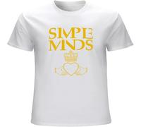 Simple Minds T Shirt Cotton Men Summer Fashion Graphic Unisex Basic Short Sleeve Cotton Casual Tees White L