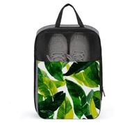 Simple Minimal Banana Leaf Pattern Shoe Bag for Travel Daily Use Anti-Dust Storage Carrier Golf Shoe Pouch Pouch