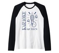 Simple minimalist Girl music evening Queen karaoke Camiseta Manga Raglan
