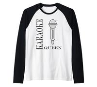 Simple minimalist Girl music evening Queen karaoke Camiseta Manga Raglan