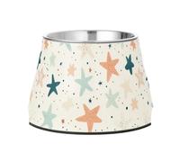Simple Minimalist Star Pets - Cuencos antideslizantes de acero inoxidable para gatos para alivio de bigotes de mascotas pequeñas