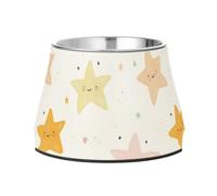 Simple Minimalista Star Feed - Cuenco elevado de acero inoxidable para gatos para perros medianos, apto para bigotes