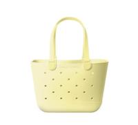 Simple Modern Bolso de Playa de Goma Bolsa Grande Impermeable con Bolsillo con Cremallera para Playa, Piscina, Barco, Compras, Deportes | Colección Getaway | Buttercup | Large