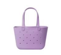 Simple Modern Bolso de Playa de Goma Bolsa Grande Impermeable con Bolsillo con Cremallera para Playa, Piscina, Barco, Compras, Deportes | Colección Getaway | Purple Breeze | Large
