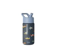 Simple Modern Botella Agua Niños con Pajita | Botella Térmica Acero Inoxidable Aislado Reutilizable para Niños y Niñas | Summit | 415ml | Wheels Up