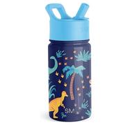 Simple Modern Botella Agua Niños con Pajita | Botella Térmica Acero Inoxidable Aislado Reutilizable para Niños y Niñas | Summit | 415ml | Jurassic Jungle