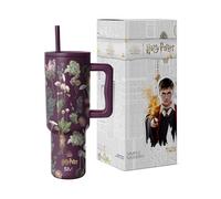 Simple Modern Harry Potter Vaso con Asa y Tapa con Pajita | Botella Térmica Reutilizable de Acero Inoxidable | Colección Trek | 1180 ml | Herbology