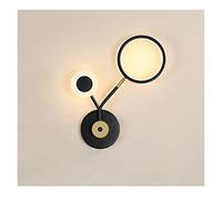 Simple Modern Luxury Living Room New Wall Lamps Hotel Bedside Bedroom Dining Children's Room Coffee Clothing Shop Light Lighting (Color : Gold 15W 58cm Size : Cool White) (Black 10w 35cm Warm White)