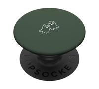 Simple Modern Two Ghosts Outline - Verde Salvia PopSockets PopGrip Adhesivo