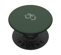Simple Modern Two Ghosts Outline - Verde Salvia PopSockets PopGrip Adhesivo