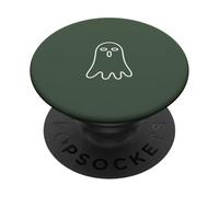 Simple Modern Two Ghosts Outline - Verde Salvia PopSockets PopGrip Adhesivo