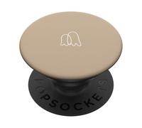 Simple Moderno Dos Fantasmas Contorno - Beige PopSockets PopGrip Adhesivo