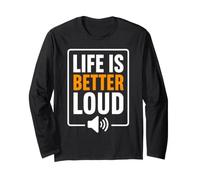 Simple Quote Concert Volume Musician Life Is Better Loud Manga Larga