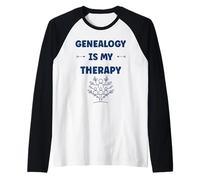 Simple quote family tree Therapy genealogy Camiseta Manga Raglan