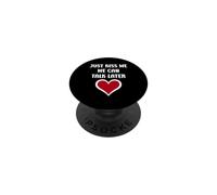 Simple Quote Humour Just Kiss me We Can Talk Later PopSockets PopGrip Adhesivo