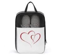 Simple Red Heart Minimal Line Art - Bolsa para zapatos de viaje, uso diario, antipolvo