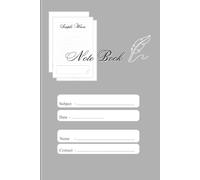 Simple Ruled Notebook with Name Box - Gray Color: 6×9 Inch Notebook | 120 Pages | Gray Ruled Lines | With Name Box at the bottom | Writing Notebook for School, Office, Students