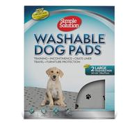 Simple Solution Almohadillas Lavables para Entrenamiento y Viaje, Almohadillas Reutilizables para orina de Perro, absorbentes y con Control de olores XXL - Paquete de 2