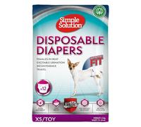 Simple Solution Desechables Pañales para Perros Hembra, Ajuste Super Absorbente a Prueba de Fugas, Indicador de Humedad 12 paquetes