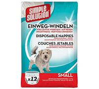 Simple Solution pañales de Perro Hembra Desechables, Pequeno(Paquete de 12)