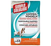Simple Solution pañales de Perro Hembra Desechables, Grande(Paquete de 12)