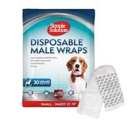 Simple Solution Pañales Desechables para Perros machos, Ajuste Real, absorbentes, a Prueba de Fugas con indicador de Humedad, pañales para Cachorros y Perros para orinar, para Mascotas pequeñas,