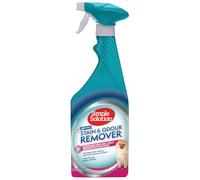 Simple Solution Quitamanchas y Olores Mascotas Spring Breeze 750ml | Limpiador enzimático para orina, heces y vómito. Elimina residuos orgánicos de mascotas en 15 minutos.