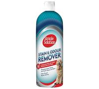 Simple Solution Quitamanchas y Olores Perros, Tapa de Bisagra, 1 L | Limpiador enzimático para orina, heces y vómito. Elimina residuos biológicos animales en 15 min.