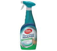 Simple Solution Spray quitamanchas y olores de mascotas para gatos 750ml | Limpiador enzimático para orina, heces y vómito. Elimina desechos orgánicos en 15 min