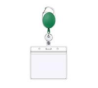 Simple - Soporte retráctil para carrete de insignia, con clip para tarjetas, cordón reforzado para niños, adultos, personal de oficina, soportes retráctiles resistentes con clip de mosquetón y