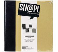 Simple Stories Carpeta a presión SN@P 6X8, Negro, Talla única