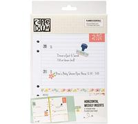 Simple Stories Weekly Inserts Insertos semanales de Formato Horizontal Carpe Diem, Papel, Blanco, 21.1 x 14.7 x 1.6 cm
