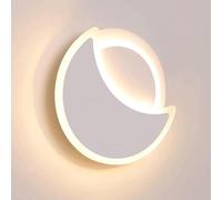 Simple Style round Wrought Iron Wall Lamp, Ultra-Thin Acrylic Lampshade Wall Sconce, Led Three-Tone Light Wall Light, Wall-Mounted Lighting Fixtures, Bedroom Study Decoration Wall Lantern (Size/White
