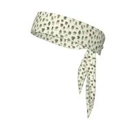 Simple Suculents On Cream Tiled Pattern Sports Head Tie Lace-Up Straps Bandanas Bandanas Unisex Entrenamiento Bandas para el Pelo para Tenis, Correr Yoga