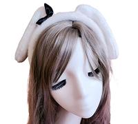 Simple Sweet - Accesorios para el cabello para mujeres y estudiantes, diadema de dibujos animados, diadema de felpa con lazo para el pelo, diademas de felpa para mujeres para lavarse la cara, diademas