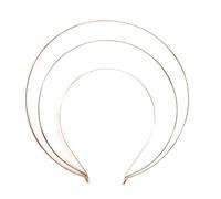 Simple Sweet Accesorios para el cabello para mujeres y estudiantes, diadema de tres capas con base de tres capas, base de color dorado y plateado