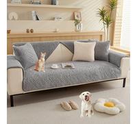 Simple Textured Couch Cover Soft Plush Couch Covers for 2 3 4 Cushion Cover Solid Color Sectional Couch Cover Non Slip Fluffy Sofa Slipcover for Dogs Cats Pet,Curryb,70 * 90cm/27.6 * 35.4in(Grayb,70*9