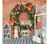 Simple Vintage Grano De Madera Guirnalda Creativa 3D Papel Pintado Pared Fácil Instalación Oficina Sala Estar Sofá Dormitorio TV Fondos Decoración-400cm×280cm