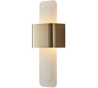 Simple Warm Light Wall Sconces 21.6in Acrylic Wall Lamp with Iron Finish Modern Vanity Wall Lighting for Bathroom Living Room Hallway