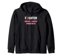 Simple Woman Fighting Ribbon Fighter Breast Cancer Awarenes Sudadera con Capucha