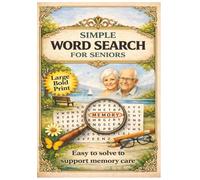 Simple Word Search For Seniors: Large Print Easy to Solve Word Search Puzzle Book for Elderly Seniors with dementia, Mental Stimulation & Relaxation, 7x10 inches, 110 pages, 50+ puzzles