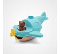 Simple x Pequeño oso marrón, Hydraavión 2 en 1 y Figura POB, juguete educativo para el baño, fabricado en Francia, 100% plástico reciclado y reciclable, lavable en lavavajillas, a partir de 1 año