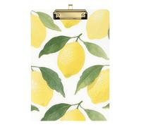 Simple Yellow Lemons - Portapapeles de fisioterapia A4, impermeable, acrílico, lindo para profesores de enfermería, tamaño 9 x 12 pulgadas