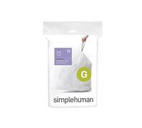 simplehuman Basura, Blanco - Código G, 1 x paquete de 20 | 20 Bolsas