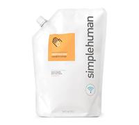 simplehuman, bolsa de recambio de jabón de manos líquido e hidratante, mandarina, 1 L