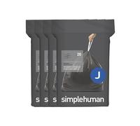 simplehuman Code J - Bolsas de basura originales Odorsorb de ajuste personalizado, bolsas de basura absorbentes de olores con cordón en paquetes dispensadores, 30-45 litros/8-12 galones