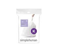 SIMPLEHUMAN SET BASURA (K) 35-45, Blanco, 1 x paquete de 20 | 20 Bolsas