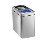 simplehuman CW1470 cubo de reciclaje estrecho abierto, acero inoxidable cepillado, 20 L (10/10)