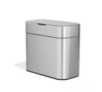 simplehuman CW1645 Cubo para basura orgánica, Cubo de compostaje de alimentos para la cocina, Cubo de basura de residuos orgánicos, Acero inoxidable cepillado, 4 L